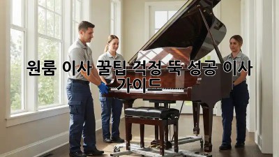 원룸 이사 꿀팁: 걱정 뚝! 성공 이사 가이드