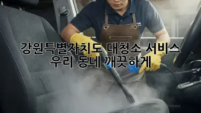 강원특별자치도 대청소 서비스, 우리 동네 깨끗하게! ✨